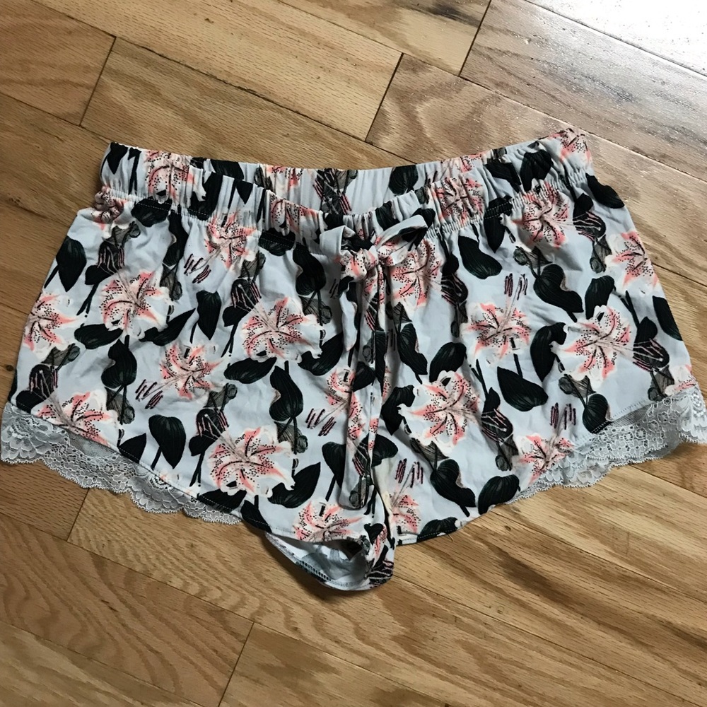 Jessica Simpson floral lace sleep shorts